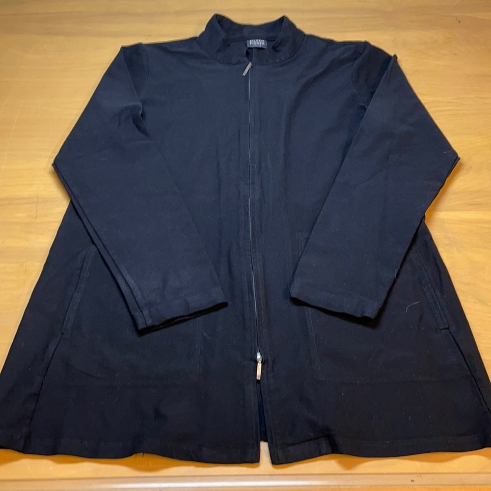 😎 Eileen Fisher Black Stretch Jacket Petite Small